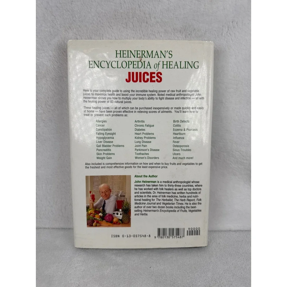 Healing Juices Encyclopedia John Heinerman Health Book OS White Fair